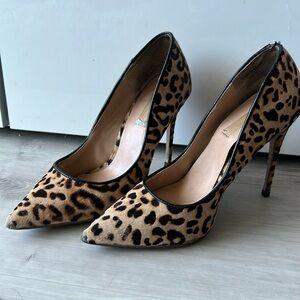 Leopard hair heels
